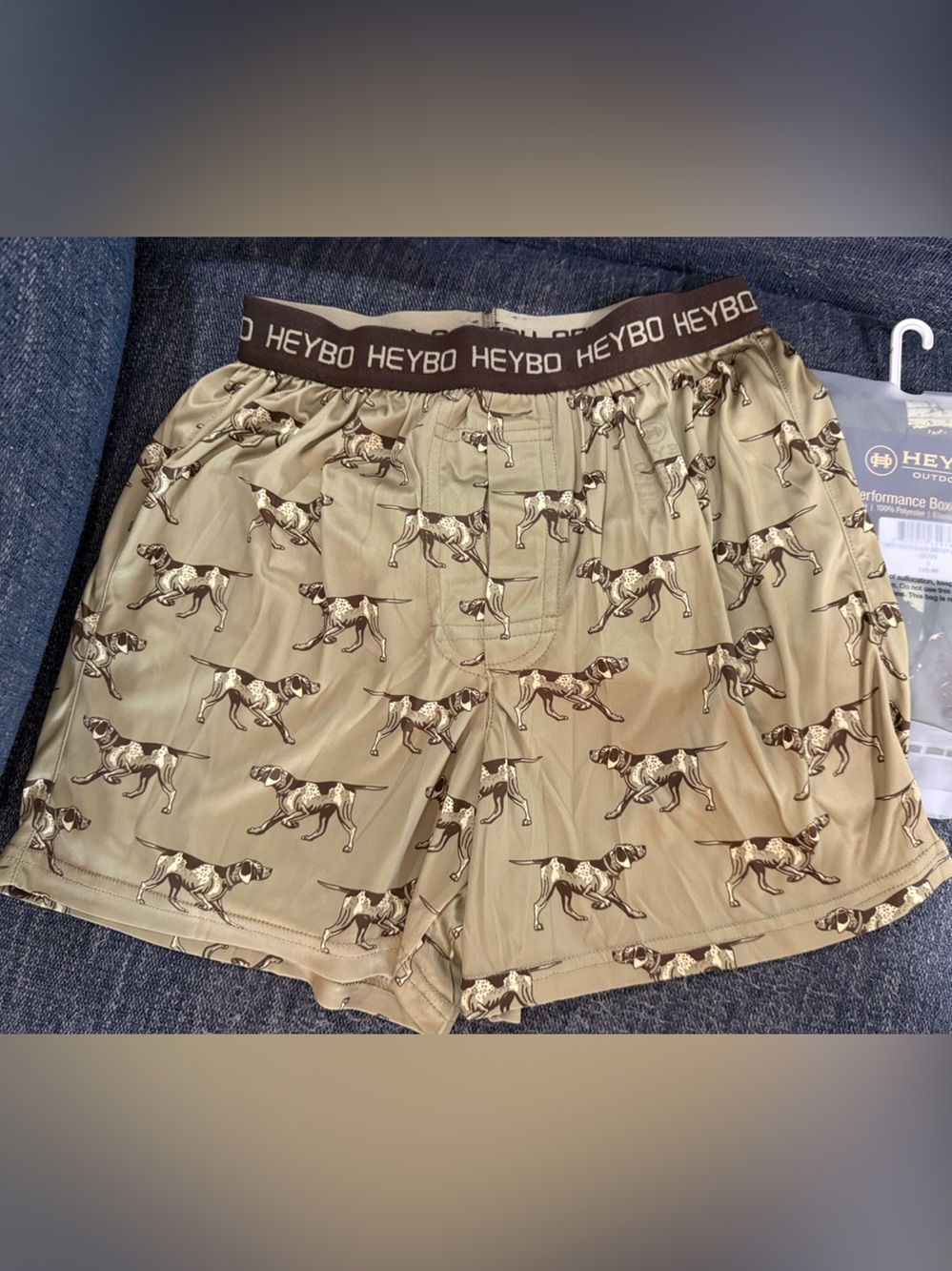 HEYBO -2 PAIRS-Men’s  Performance Boxers-Olive Green & Khaki